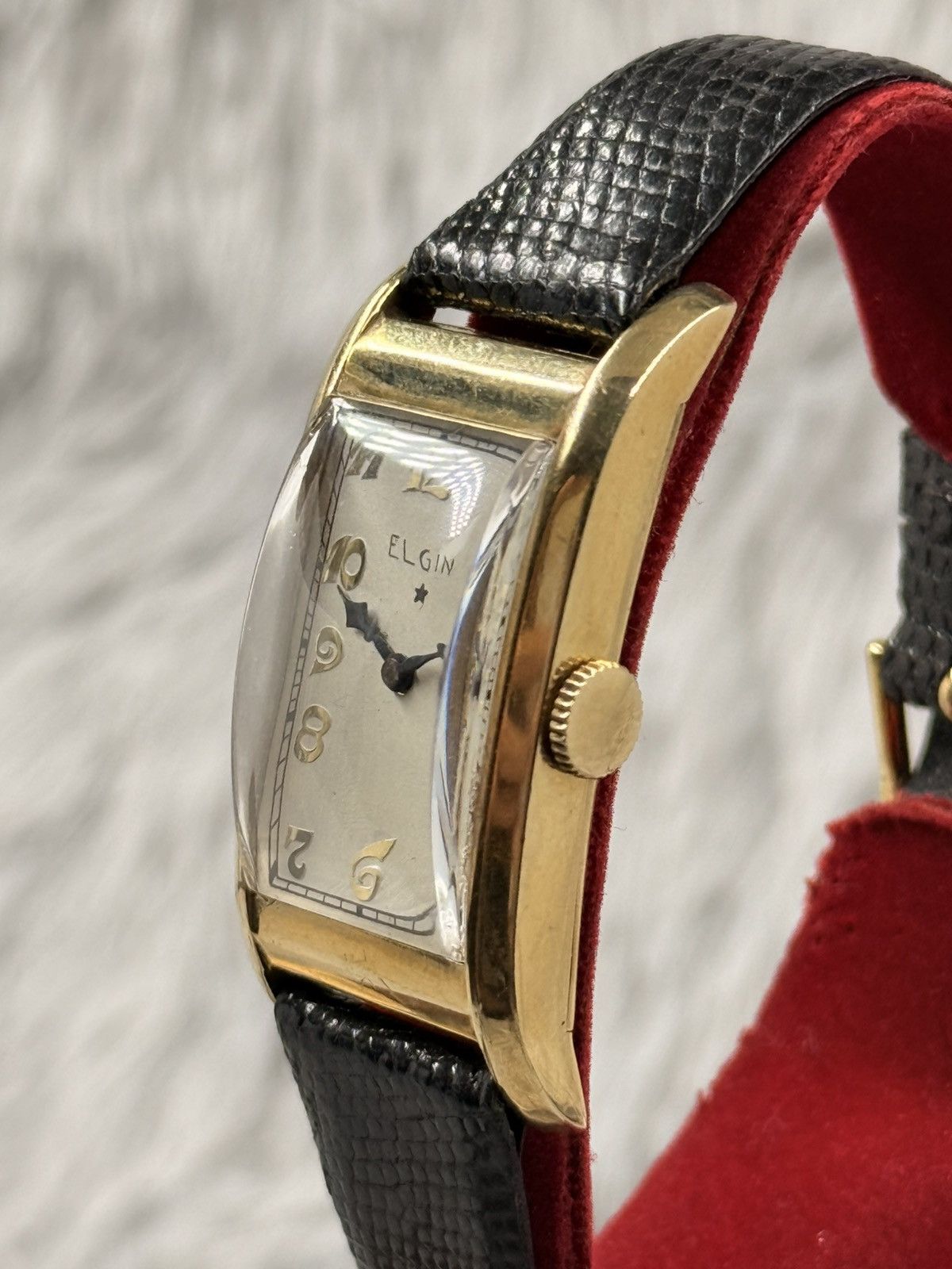 Vintage Vintage ELGIN Tank Manual Swiss Made 14K GOLD Watch Size ONE SIZE - 7 Thumbnail