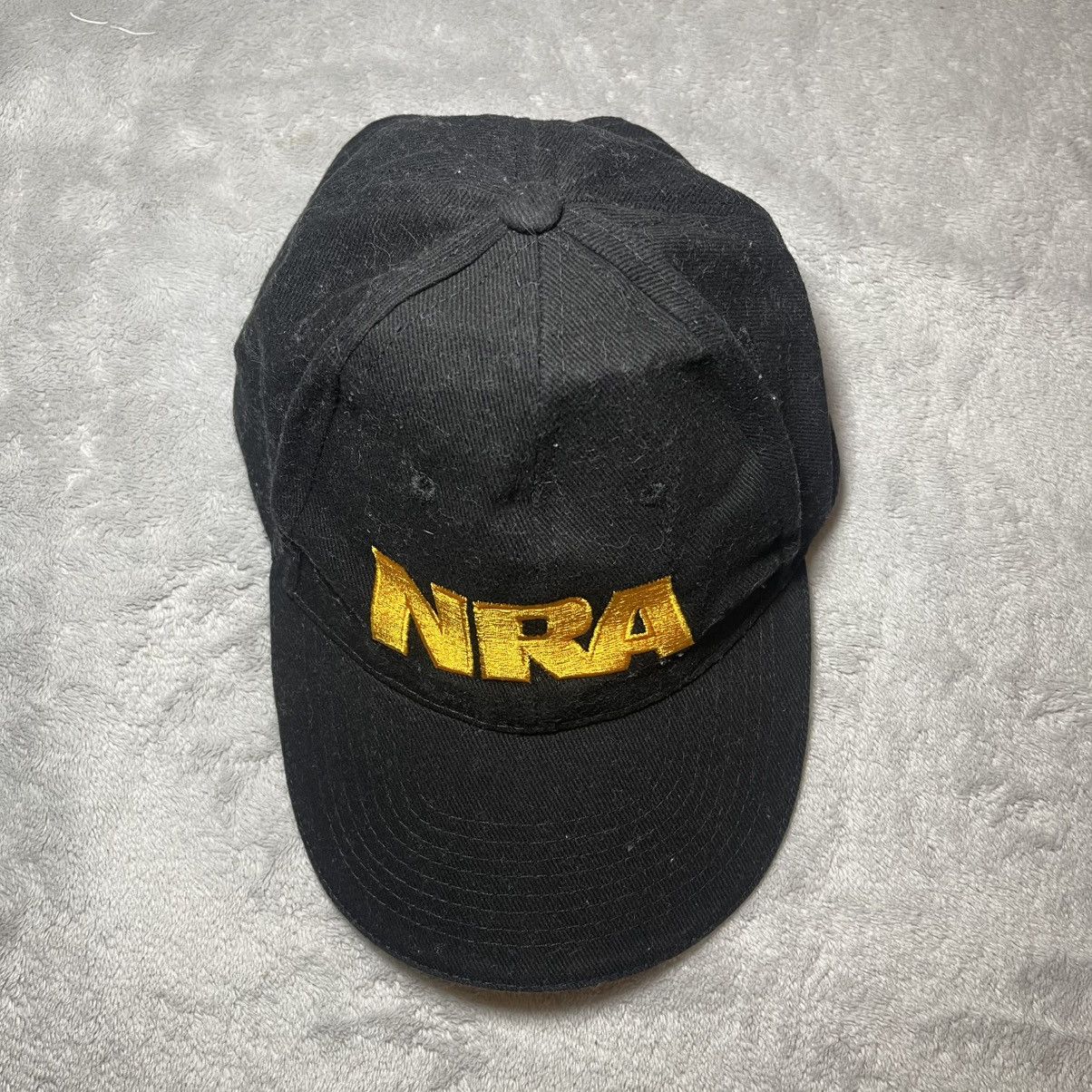 Other NRA Baseball Cap Hat Black Yellow Gold Embroidered USA Flag Size ONE SIZE - 7 Thumbnail