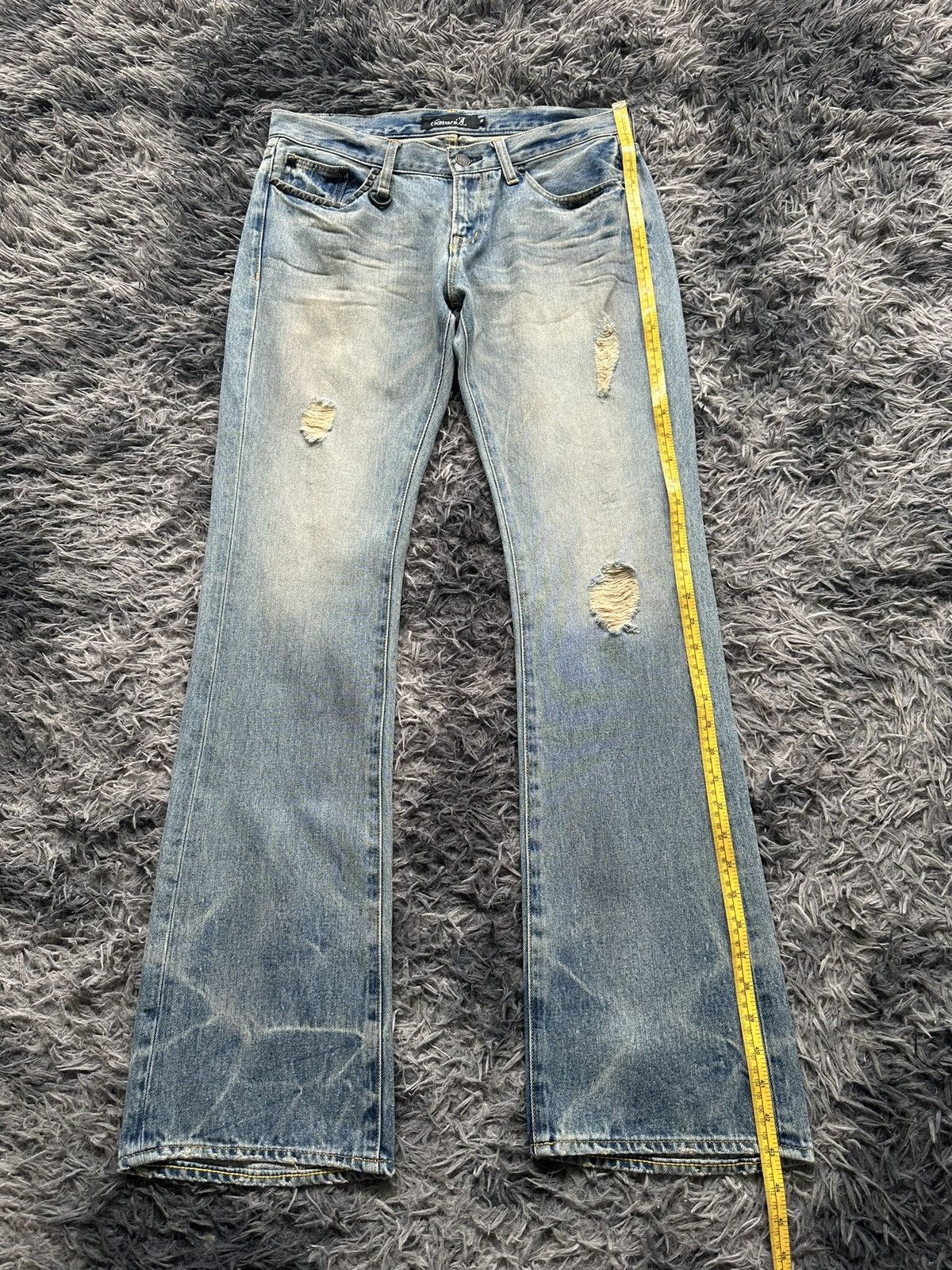 CIVARIZE 00's CavariA vkei distressed washed flared jeans Size US 32 / EU 48 - 12 Thumbnail