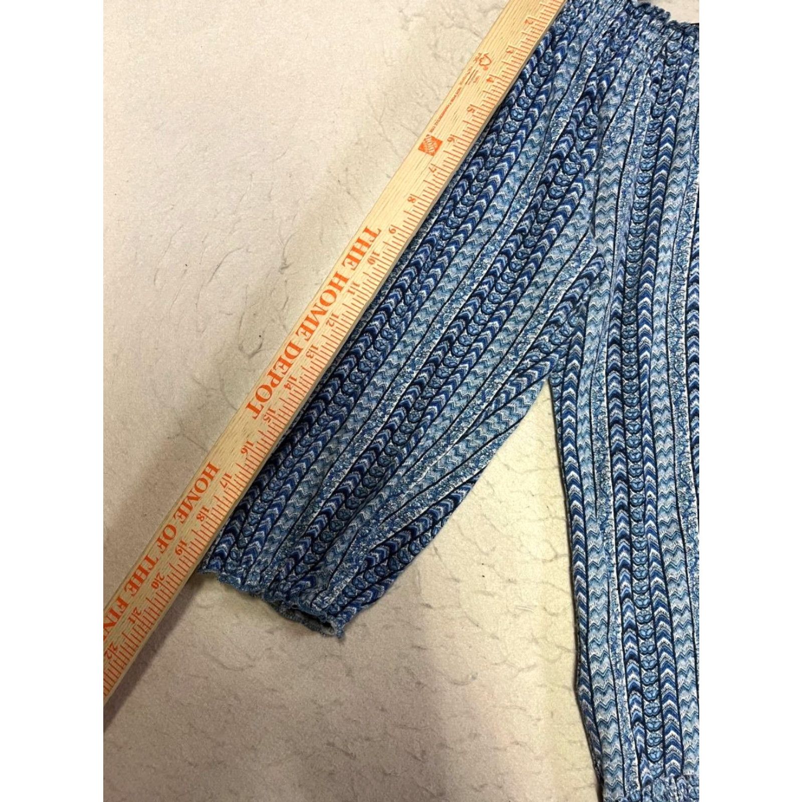 Lucky Brand Lucky Brand Boho Relaxed Fit Blouse Womens Medium Pullover Top Blue Size M / US 6-8 / IT 42-44 - 3 Thumbnail