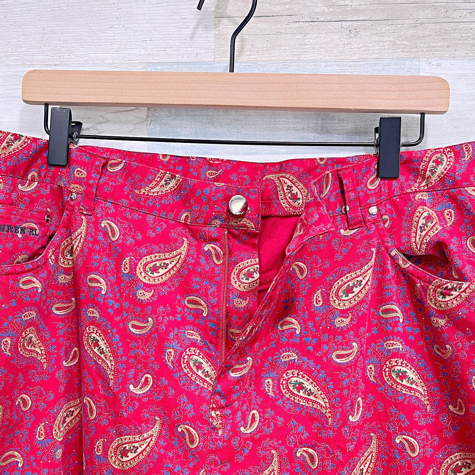 Lauren Ralph Lauren LRL RALPH LAUREN Paisley Crop Pants Red Womens 16W Size 38" / US 16 / IT 52 - 3 Thumbnail
