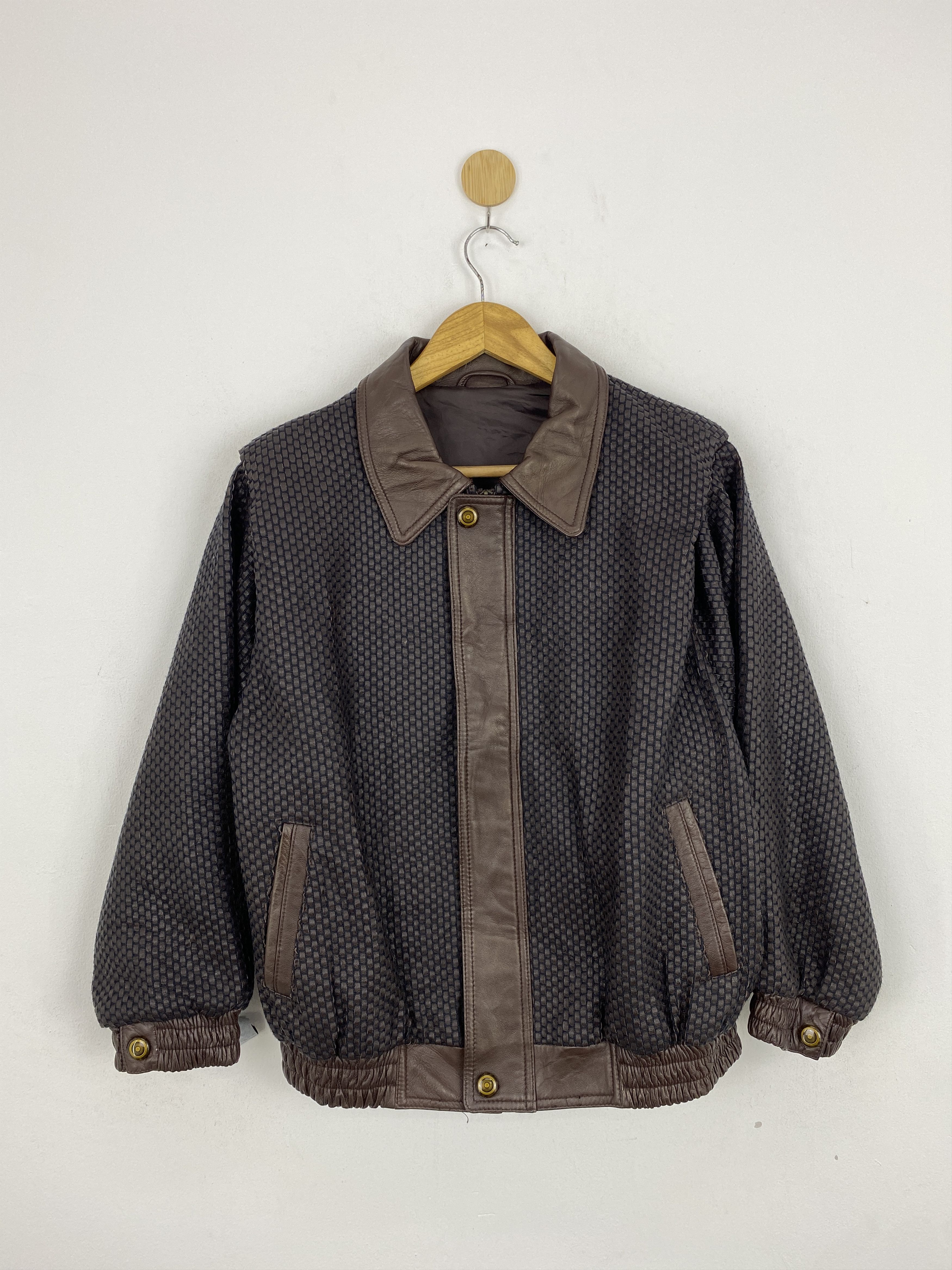 Japanese Brand Vintage Japanese Brand Checkers Leather Jacket MJ0072Z Size US L / EU 52-54 / 3 - 1 Thumbnail