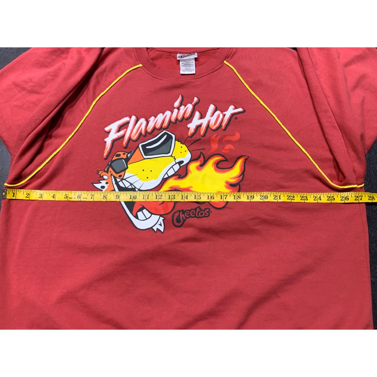 Vintage Cheetos Flaming Hot Chester Cheetah Sweatshirt Pullover Long Sleeve 2XL Red Mens Size US XXL / EU 58 / 5 - 4 Thumbnail