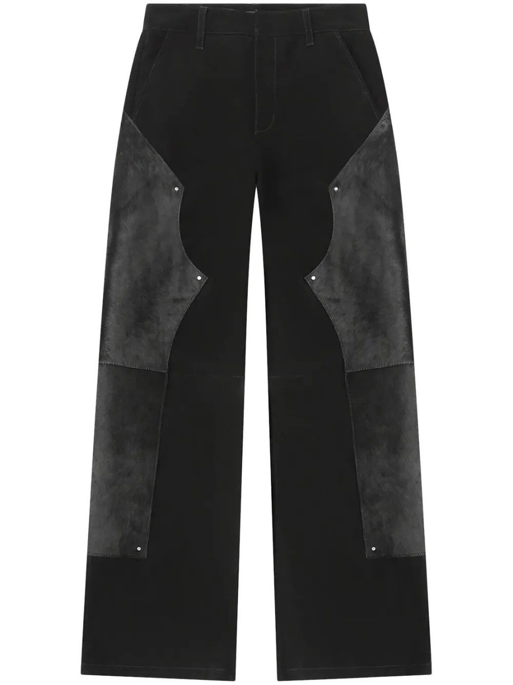 Heliot Emil HELIOT EMIL Black Lorica Carpenter Suede Pants Size US 34 / EU 50 - 3 Thumbnail