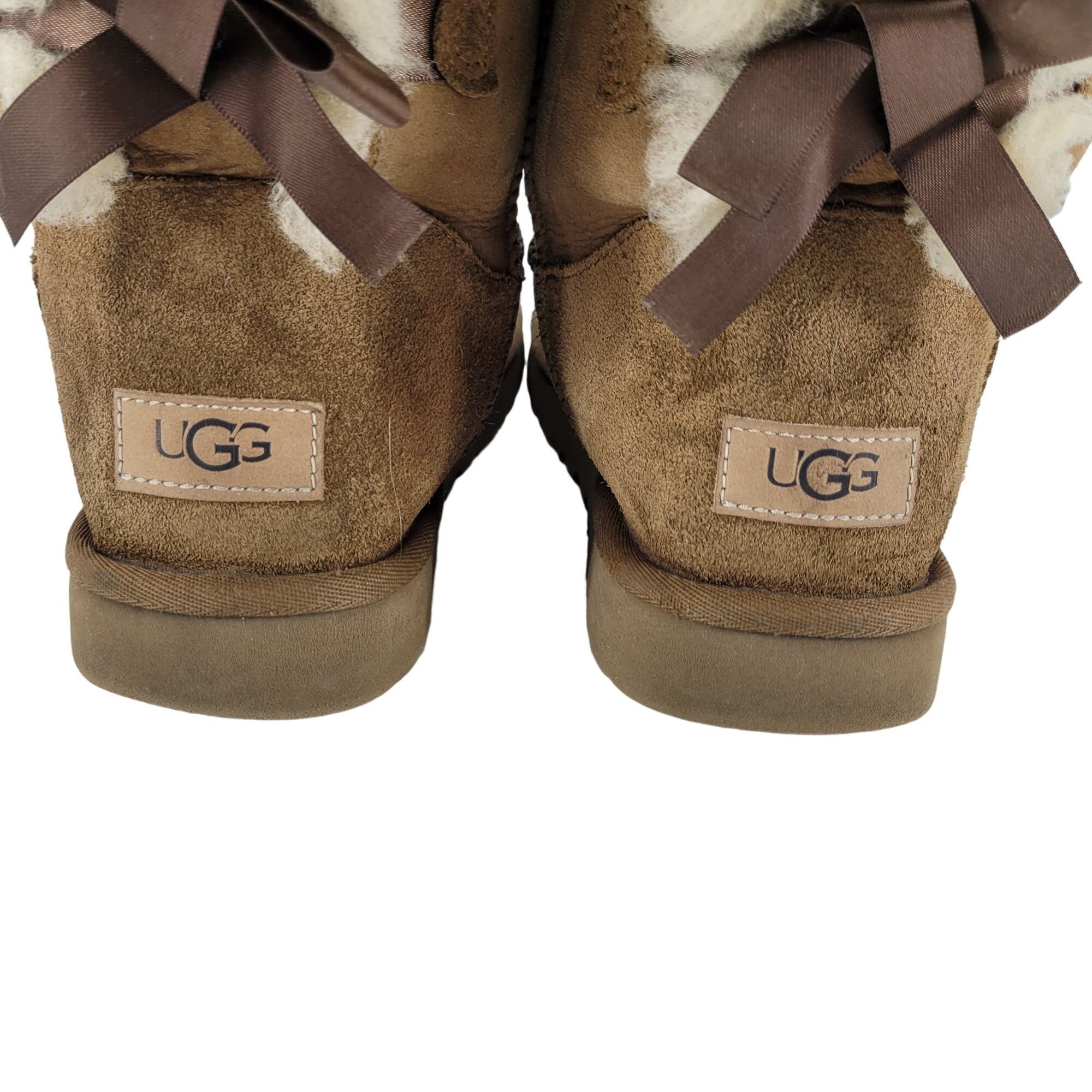 Other UGG Australia Bailey Bow II Leather Boots 8 Chestnut Shearli Size US 8 / IT 38 - 6 Thumbnail