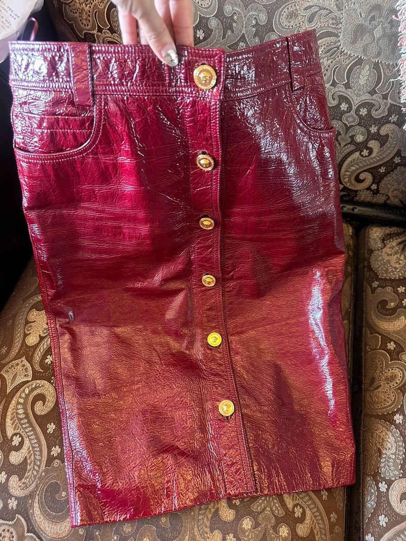 Versace Versace Angora red pencil skirt Size 37" - 1 Thumbnail