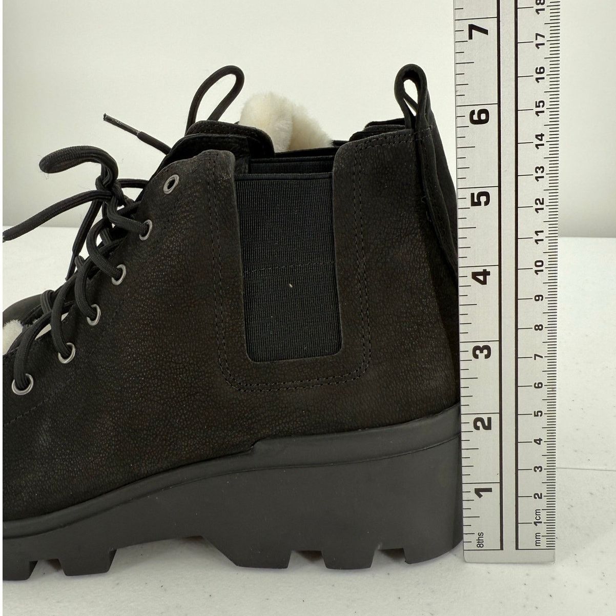 Eileen Fisher NEW Eileen Fisher Black Calm Shearling Wedge Boot Booties Size US 8 / IT 38 - 10 Thumbnail