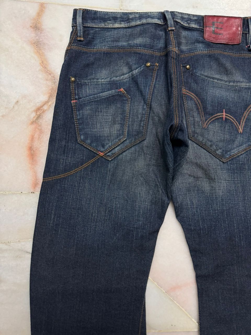 Edwin 💥VINTAGE Y2K E-FUNCTION EDWIN WHISKER MUDWASH DARK JEANS Size US 32 / EU 48 - 15 Thumbnail