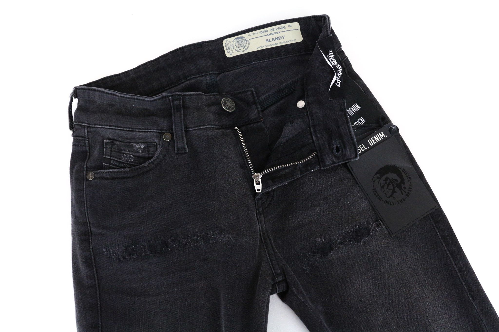 Diesel SLANDY 069GI W24/L32 Black Girls Jeans 70943 Size 24" / US 00 / IT 34 - 5 Thumbnail