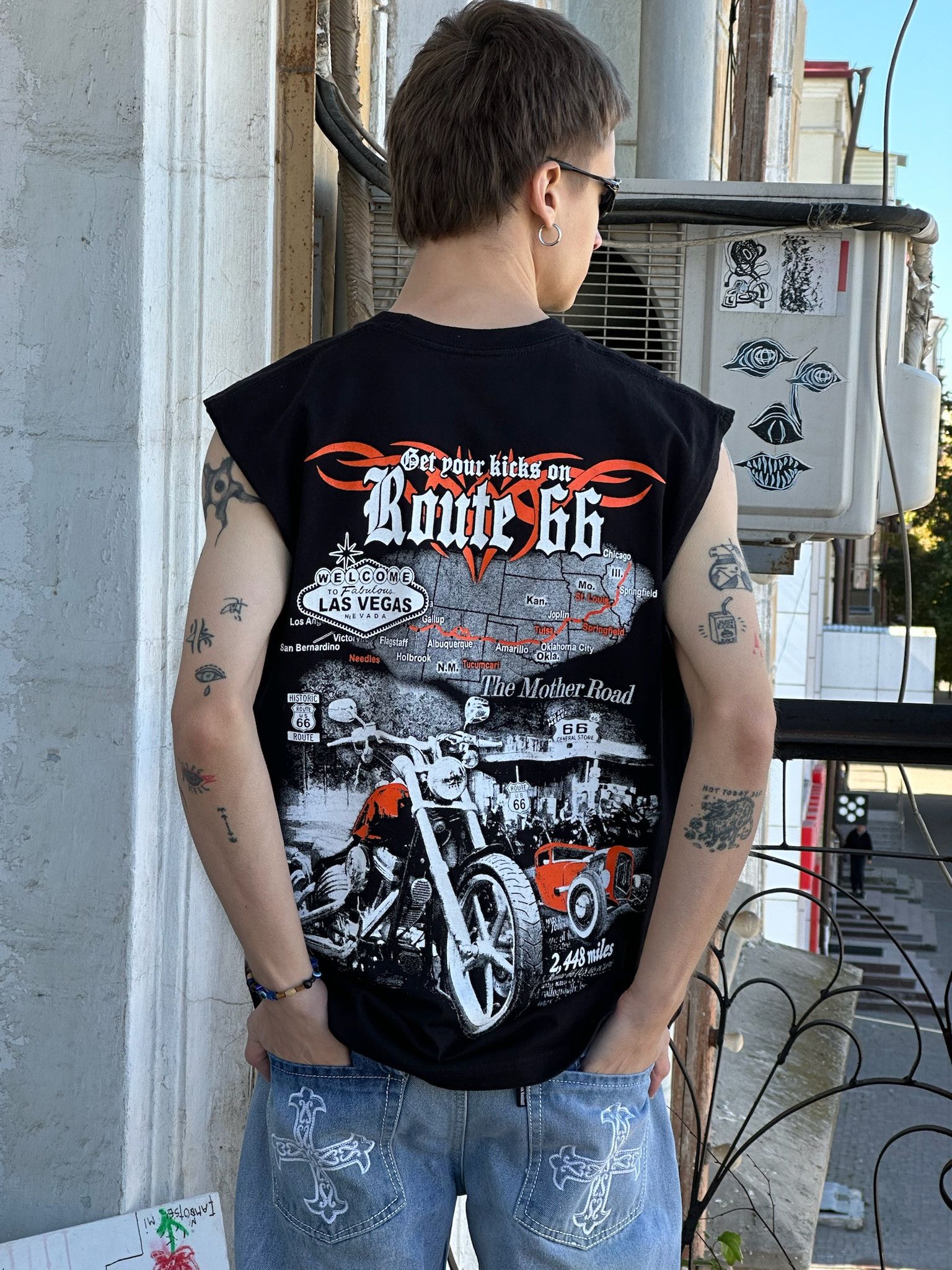 Vintage Vintage Harley Davidson style Tank Top Las Vegas Tribal Tee Size US L / EU 52-54 / 3 - 5 Thumbnail