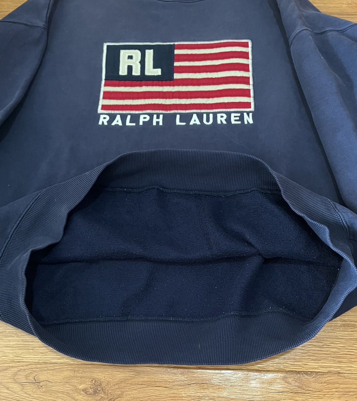 Polo Ralph Lauren 90s Polo RL Embroidery American Flag Crewneck Sweatshirt Size US XL / EU 56 / 4 - 6 Thumbnail