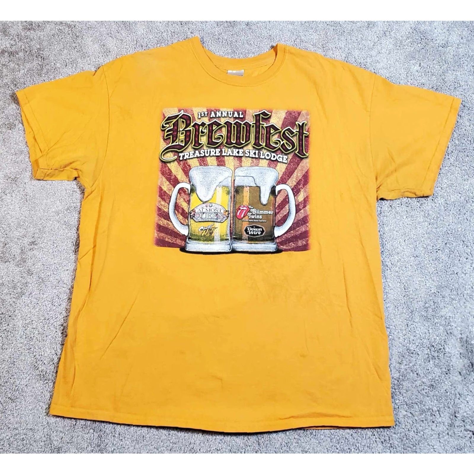 Gildan FIRST Original Brewfest T Shirt Treasure Lake Ski Lodge Dubois PA XL RARE Size US XL / EU 56 / 4 - 2 Thumbnail