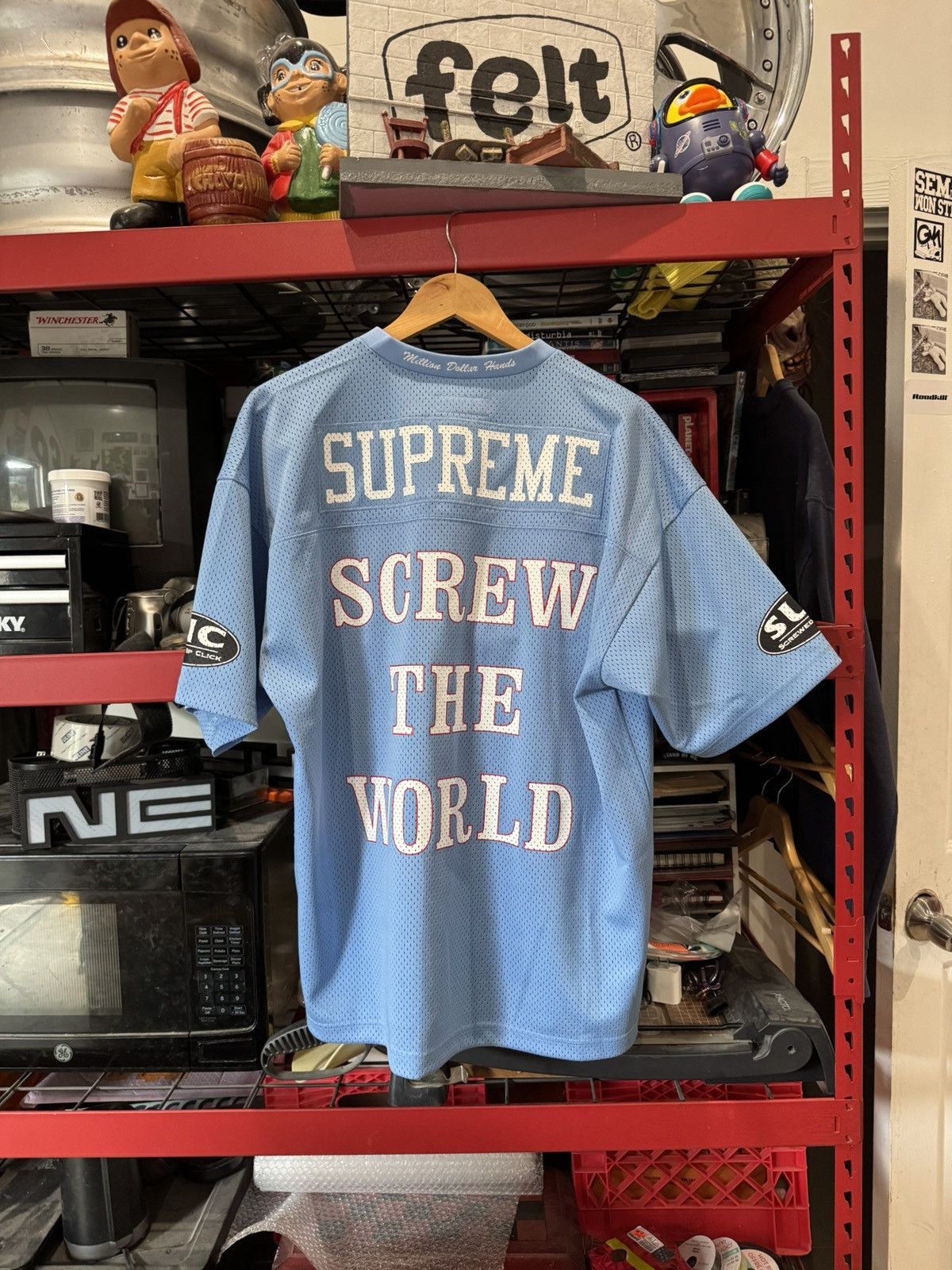Supreme Supreme DJ Screw Football Jersey Medium Blue Size US M / EU 48-50 / 2 - 4 Thumbnail