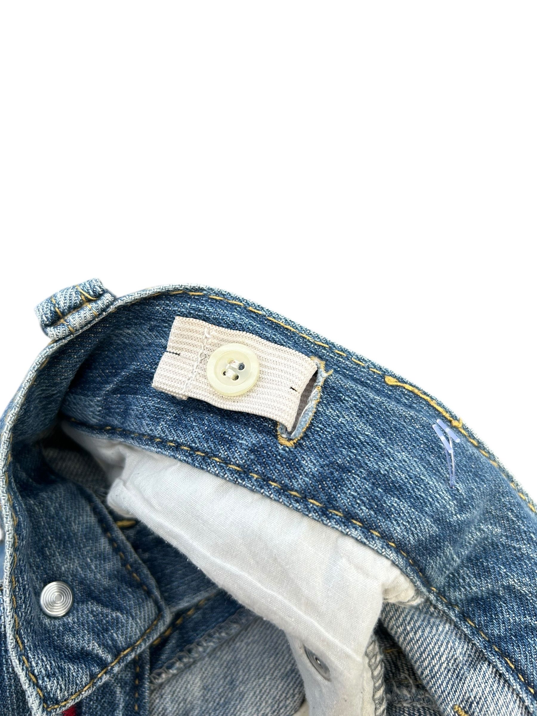 If Six Was Nine × KMRii × Kapital Batsu Skull Poems Distressed Japanese Punk Denim Jeans Size US 29 - 15 Thumbnail