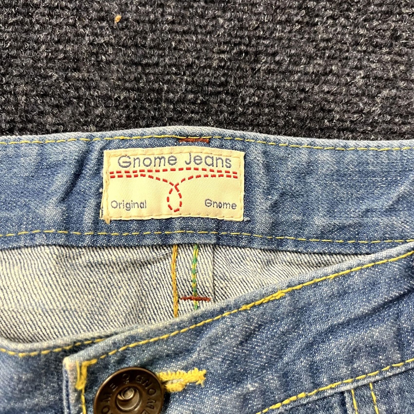 Denime Gnome Jeans Mens Shorts 34 Blue Denim Distressed Cuffed Carpenter Style Size US 32 / EU 48 - 2 Thumbnail