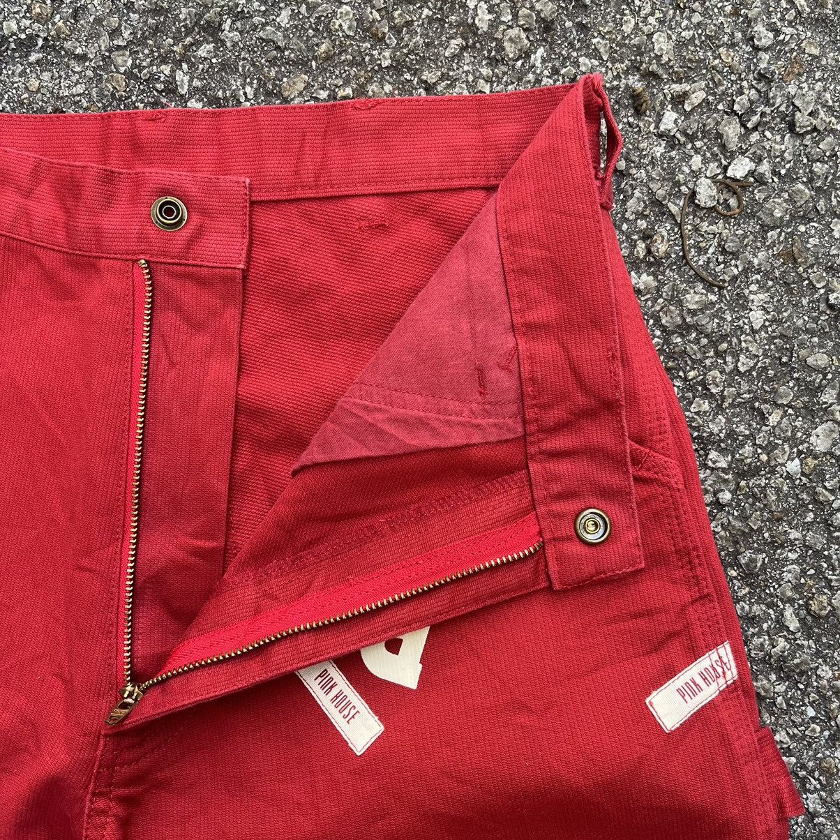 Karl Helmut Pink House Carpenter Pants Red Japanese Workwear Size US 29 - 9 Thumbnail