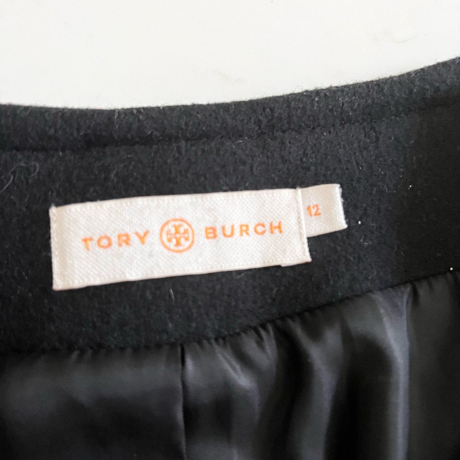 Tory Burch Tory Burch Peggy Calf Half Trimmed Wool Blend Jacket Black Size XL / US 12-14 / IT 48-50 - 7 Thumbnail