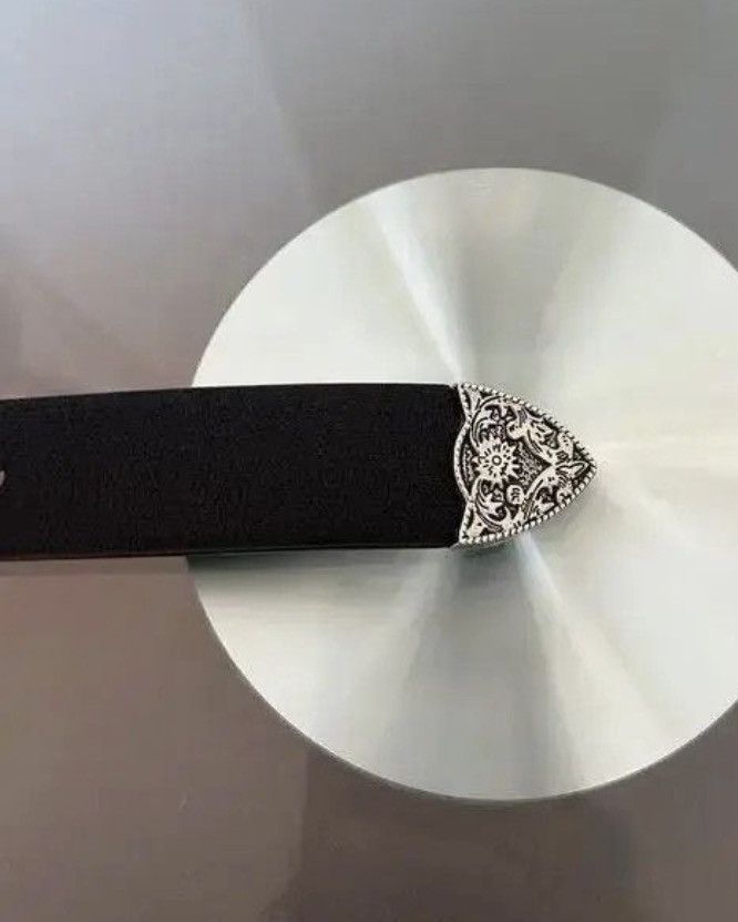 Japanese Brand Y2K Buckle Belt (black) Size 32 - 5 Thumbnail