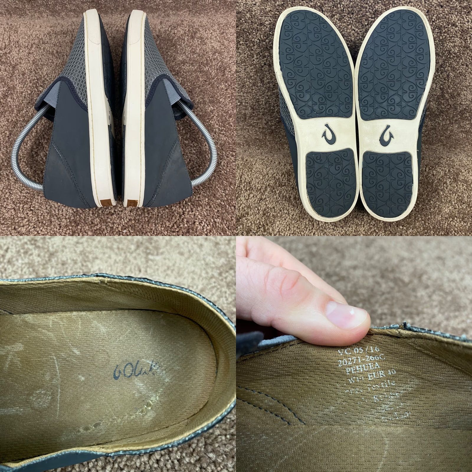 Olukai OLUKAI Pehuea Slip On Sneaker Womens 10 EU 40 Pavement Gray Loafer Casual Slip-On Walking 20271-166C Size US 10 / IT 40 - 8 Thumbnail