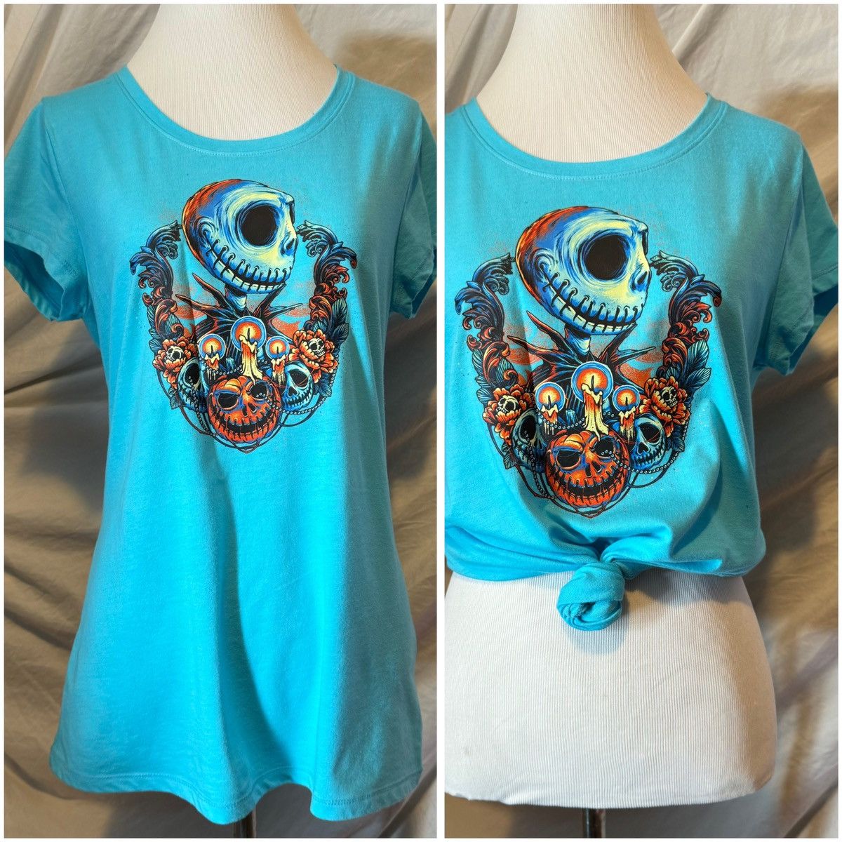 Vintage Nightmare Before Christmas, Custom, Retro Fitted Tee Size L / US 10 / IT 46 - 10 Thumbnail
