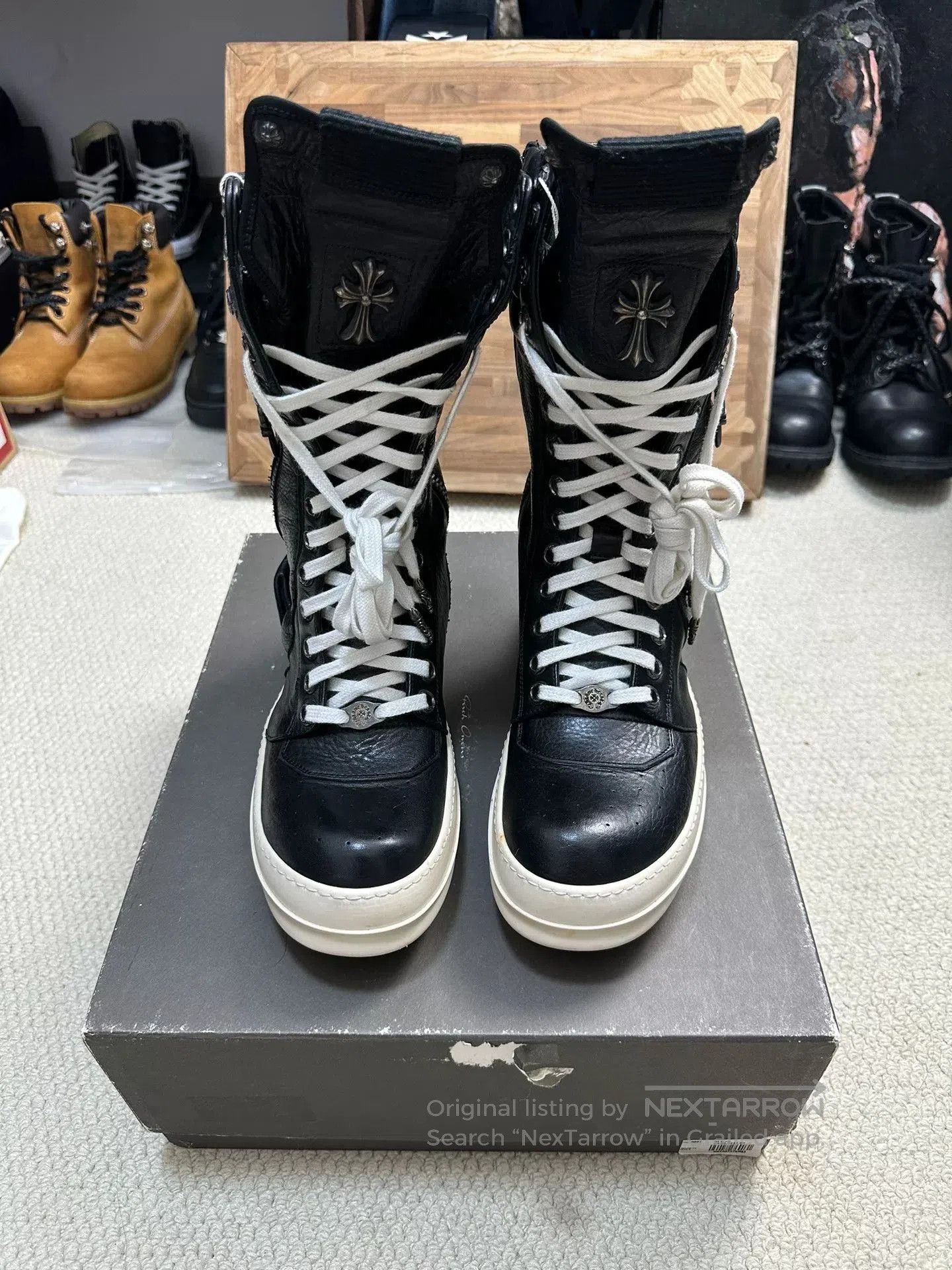 Rick Owens Chrome Hearts Rick Owens Cargobasket Boots. Size US 9 / EU 42 - 2 Thumbnail