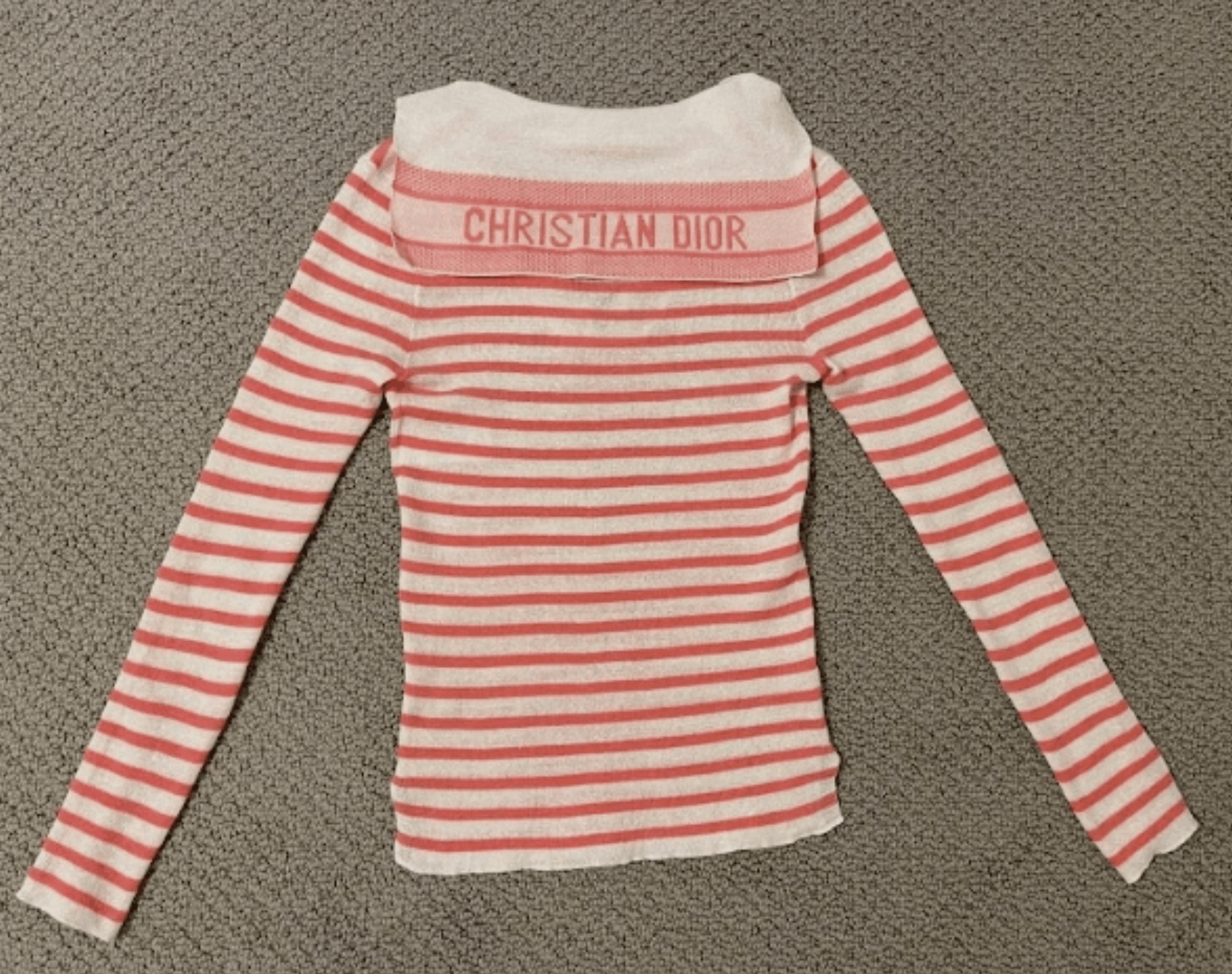 Dior Dior Mariniere Sweater White Pink Linen Cashmere size 2 Size XS / US 0-2 / IT 36-38 - 2 Thumbnail