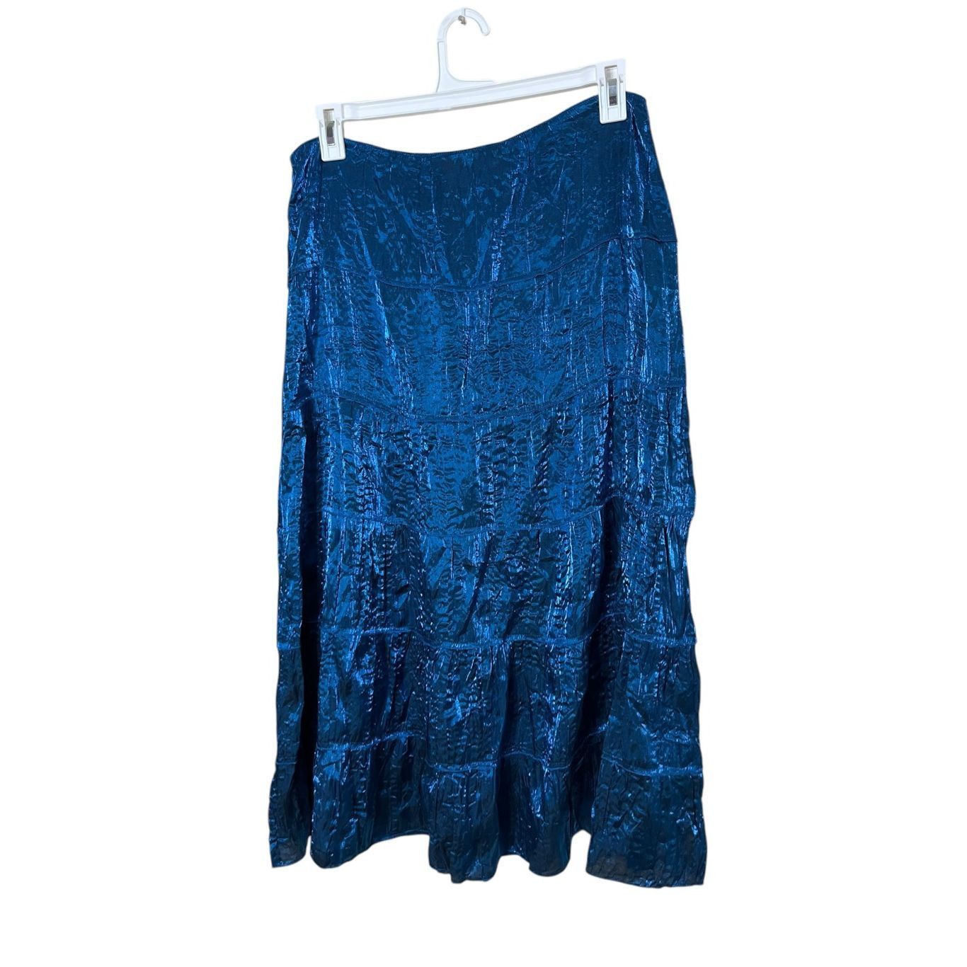 Other Vintage Notations Blue Tiered Maxi Skirt Size XL Size 36" / US 14 / IT 50 - 6 Thumbnail