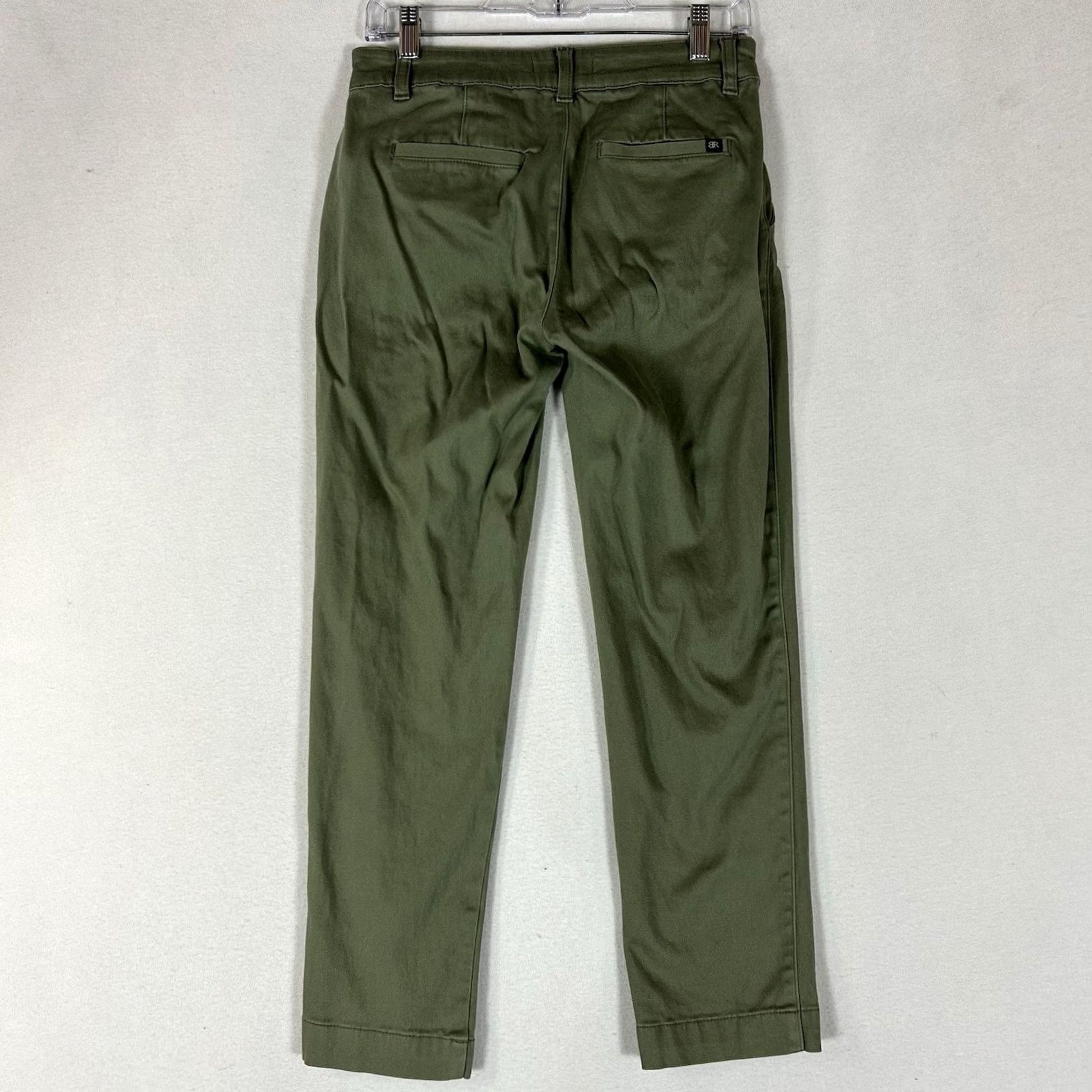Banana Republic Banana Republic City Chino Pants Womens 4 Green Cropped Workwear Stretch Twill Cotton Blend Viscose Spandex Size 27" / US 4 / IT 40 - 7 Thumbnail