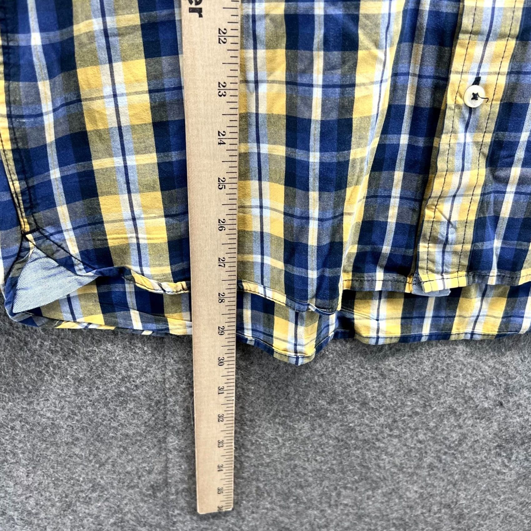 Tommy Hilfiger Tommy Hilfiger Shirt Men Small Adult Yellow Plaid Classic Fit Button-Down Long Sleeve Size US S / EU 44-46 / 1 - 6 Thumbnail