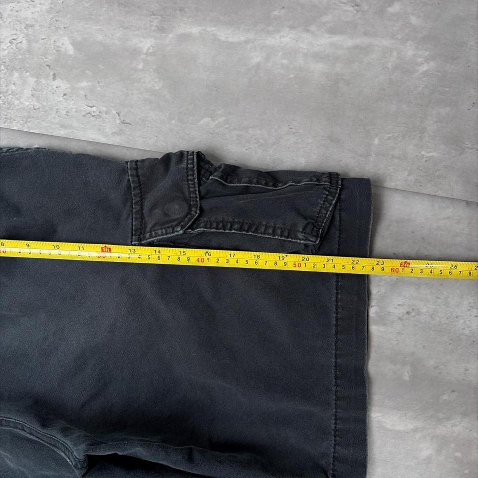 Aeropostale Y2K Black Aeropostale Grunge Baggy Faded Skater Cargo Shorts Size US 36 / EU 52 - 6 Thumbnail