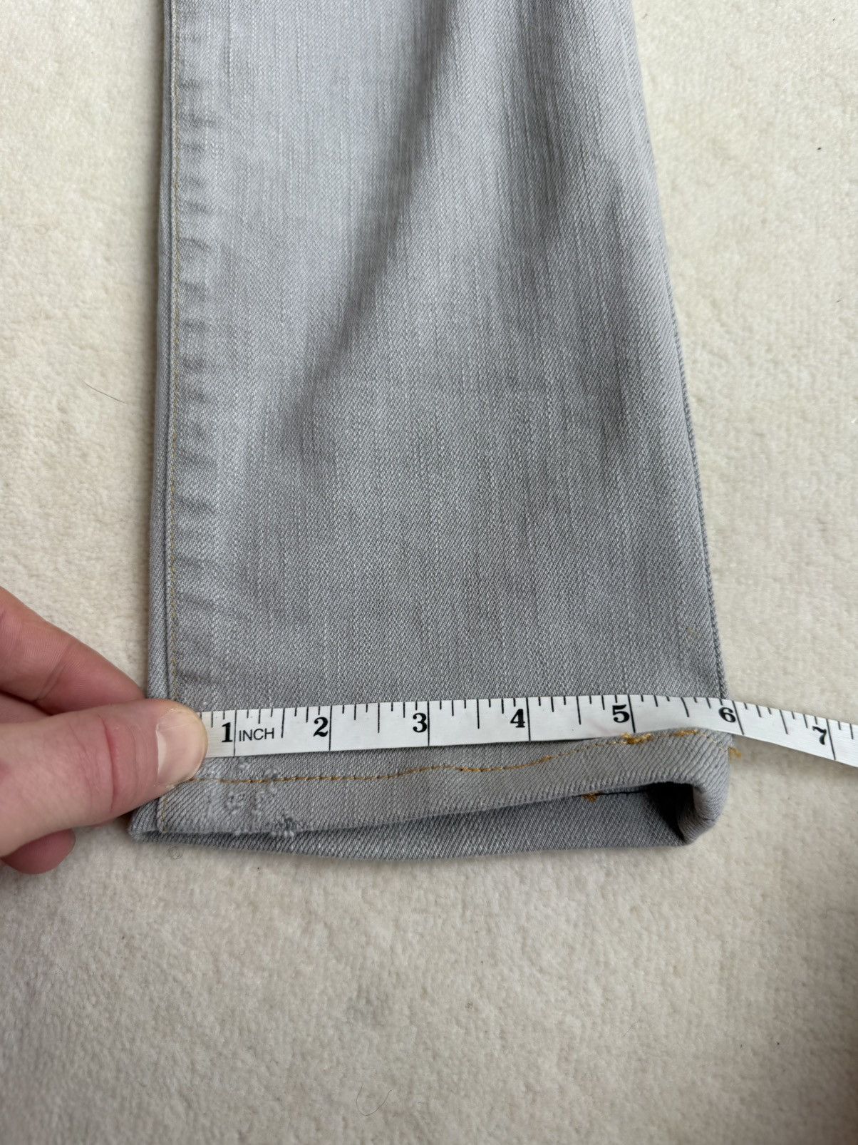 Saint Laurent Paris SS14 grail Saint Laurent grey knee tear denim jeans Hedi 31 Size US 31 - 5 Thumbnail