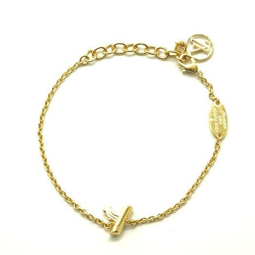 Louis Vuitton Bracelet Brasserie 2D Gp Gold Unisex M00377