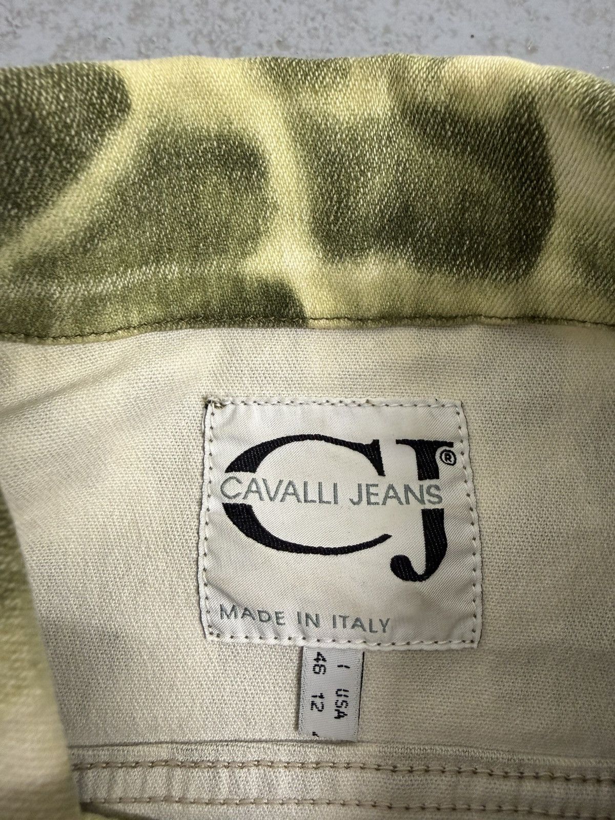Just Cavalli Cavalli Jeans Green Leopard Overprinted Jacket Size M / US 6-8 / IT 42-44 - 8 Thumbnail