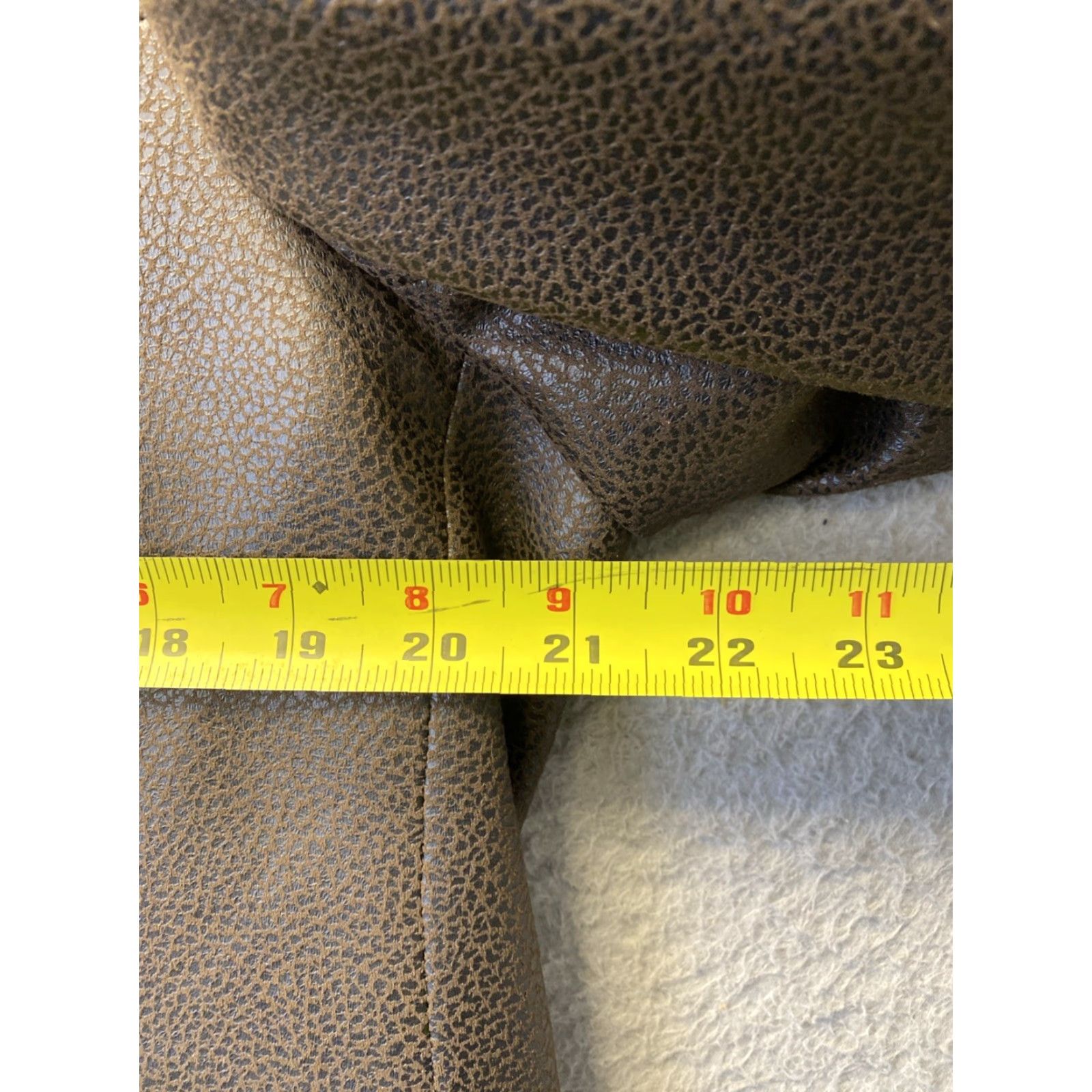 CHOCOOLATE VINTAGE Giorgio Cosani Blazer Men 2 Button Faux Leather Chocolate 42R Regular Fit Size 42R - 4 Thumbnail