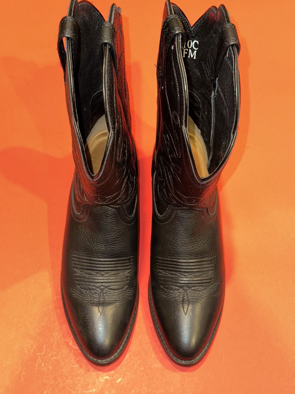 Ariat Ariat Heritage Western Deertan Blk Leather Cowboy Boots 10C Size US 10 / IT 40 - 2 Thumbnail