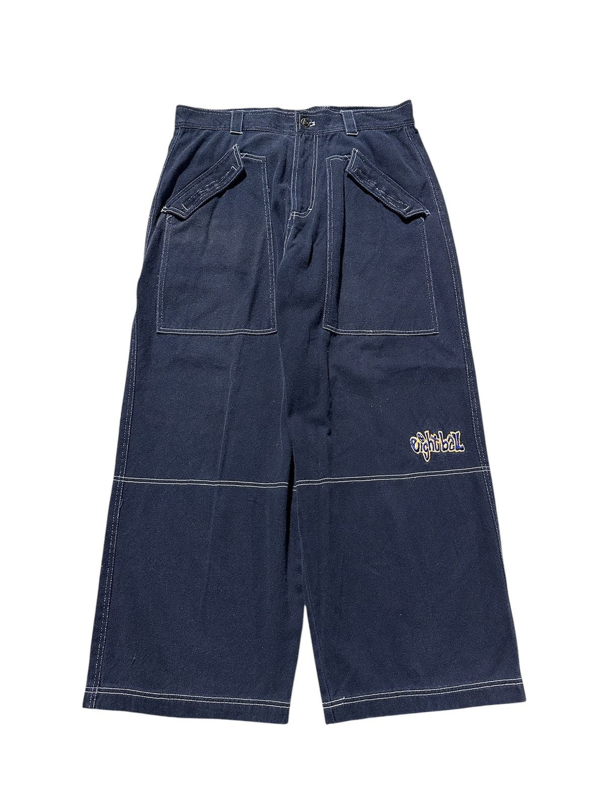 JNCO Eight Ball Embroidered Baggy Jeans Big Pocket Y2K Lgb Goa Size US 34 / EU 50 - 1 Thumbnail