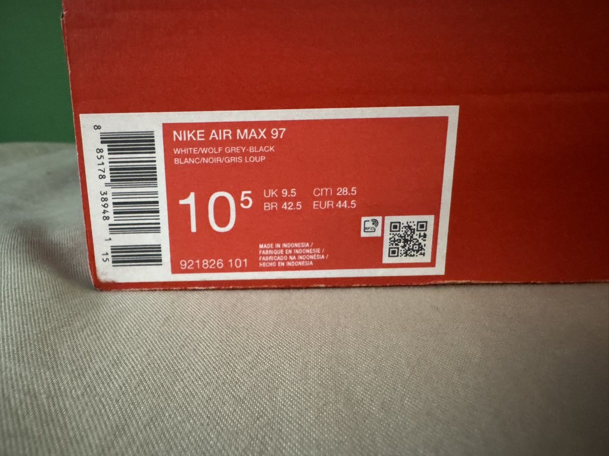 Nike Nike air max 97 triple white wolf grey 2017 Size US 10.5 / EU 43-44 - 7 Thumbnail