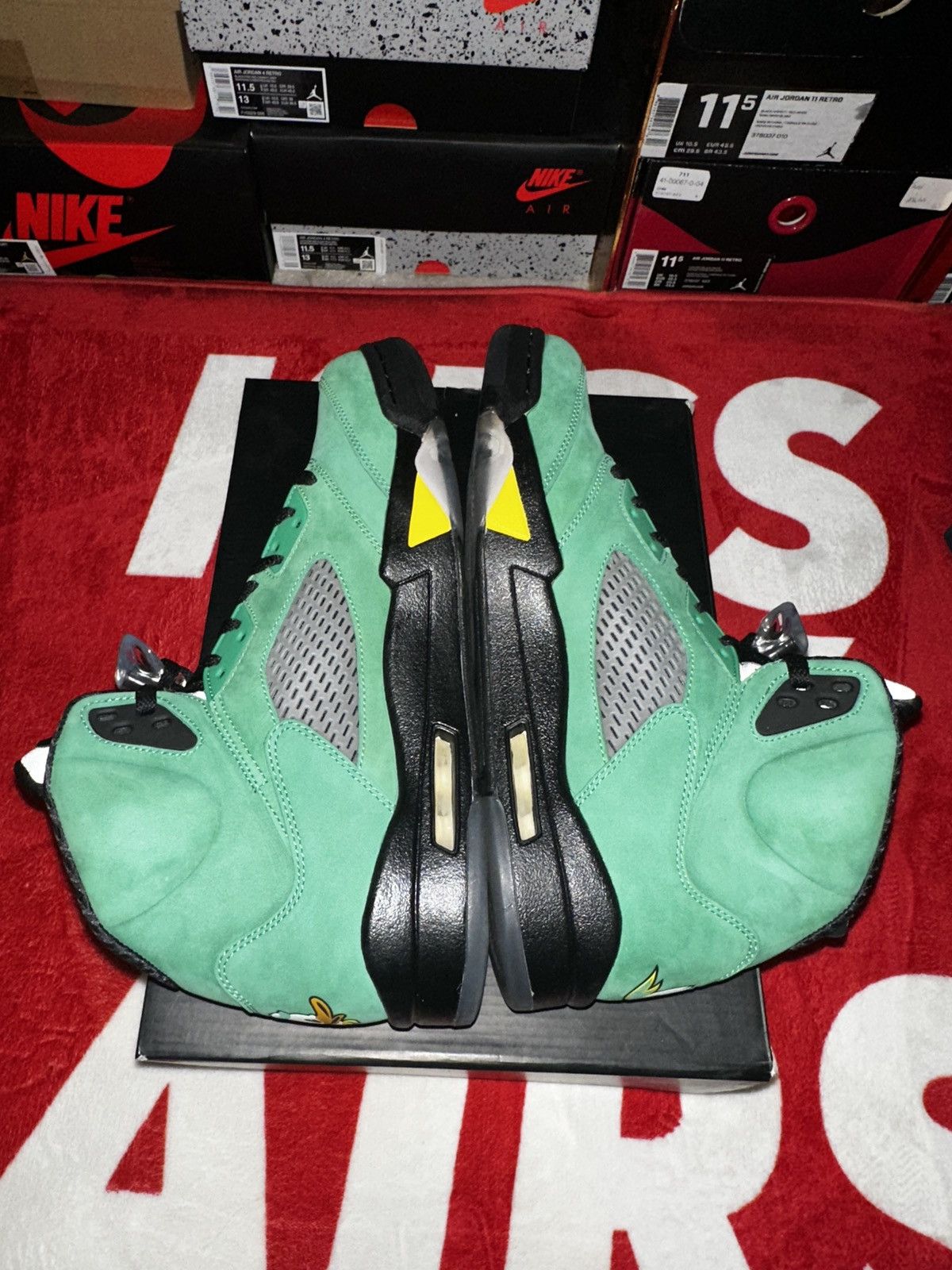 Nike Air Jordan 5 “Oregon Duck PE” Sample 2013 Size US 11.5 / EU 44-45 - 5 Thumbnail