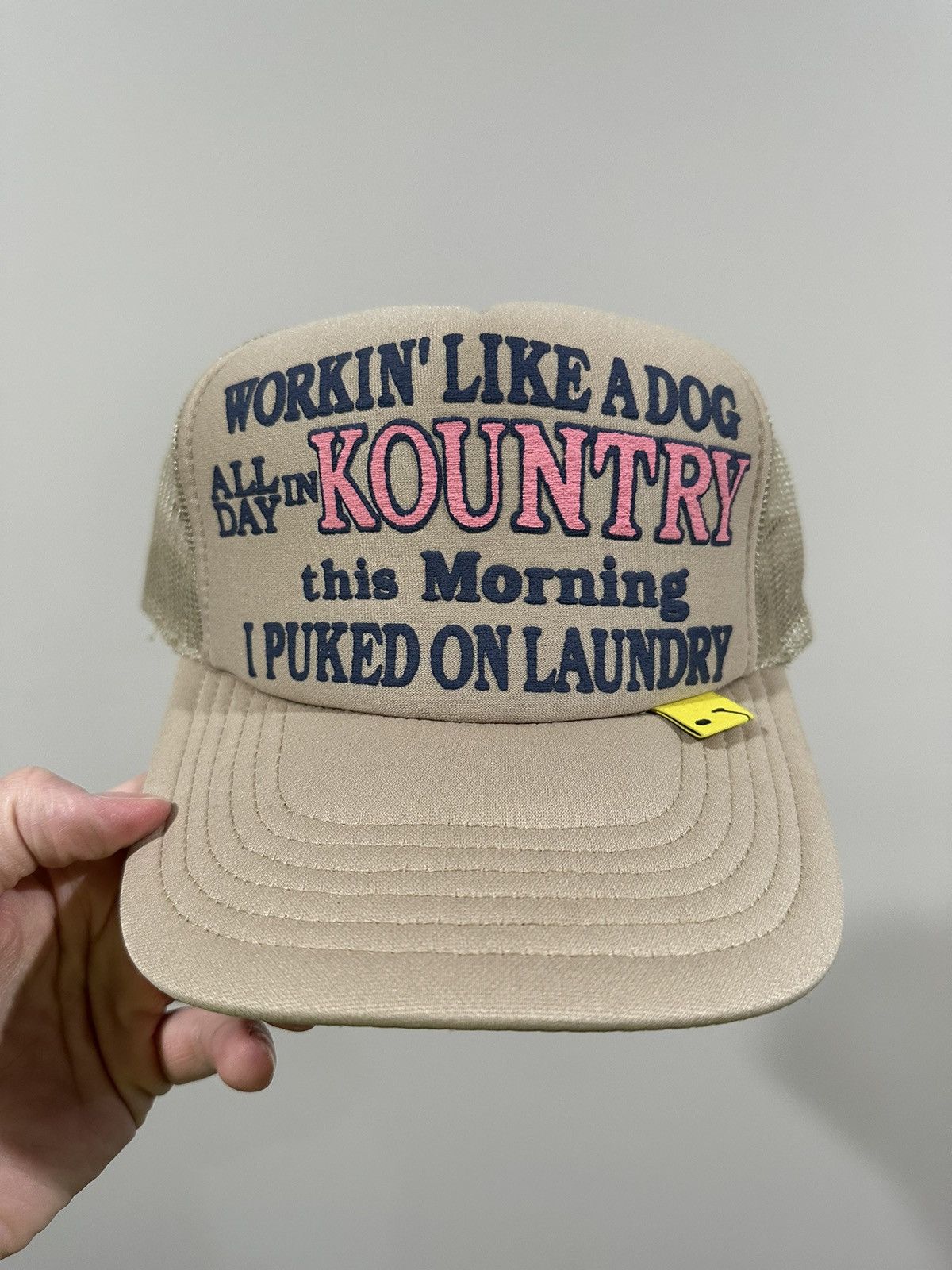 Kapital Kapital Kountry Workin’ Like a Dog Trucker Tan Hat 2020 Size ONE SIZE - 10 Thumbnail