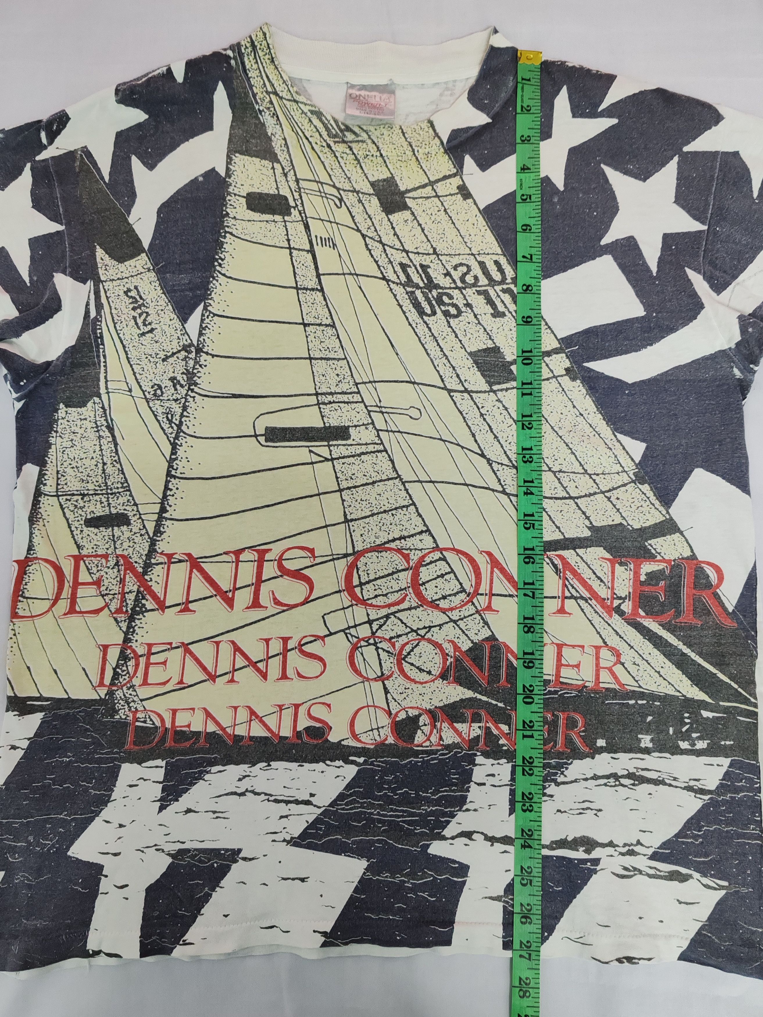 Vintage Vintage Dennis Conner Yachtsman Over Print Tee Stitches Size US L / EU 52-54 / 3 - 5 Thumbnail