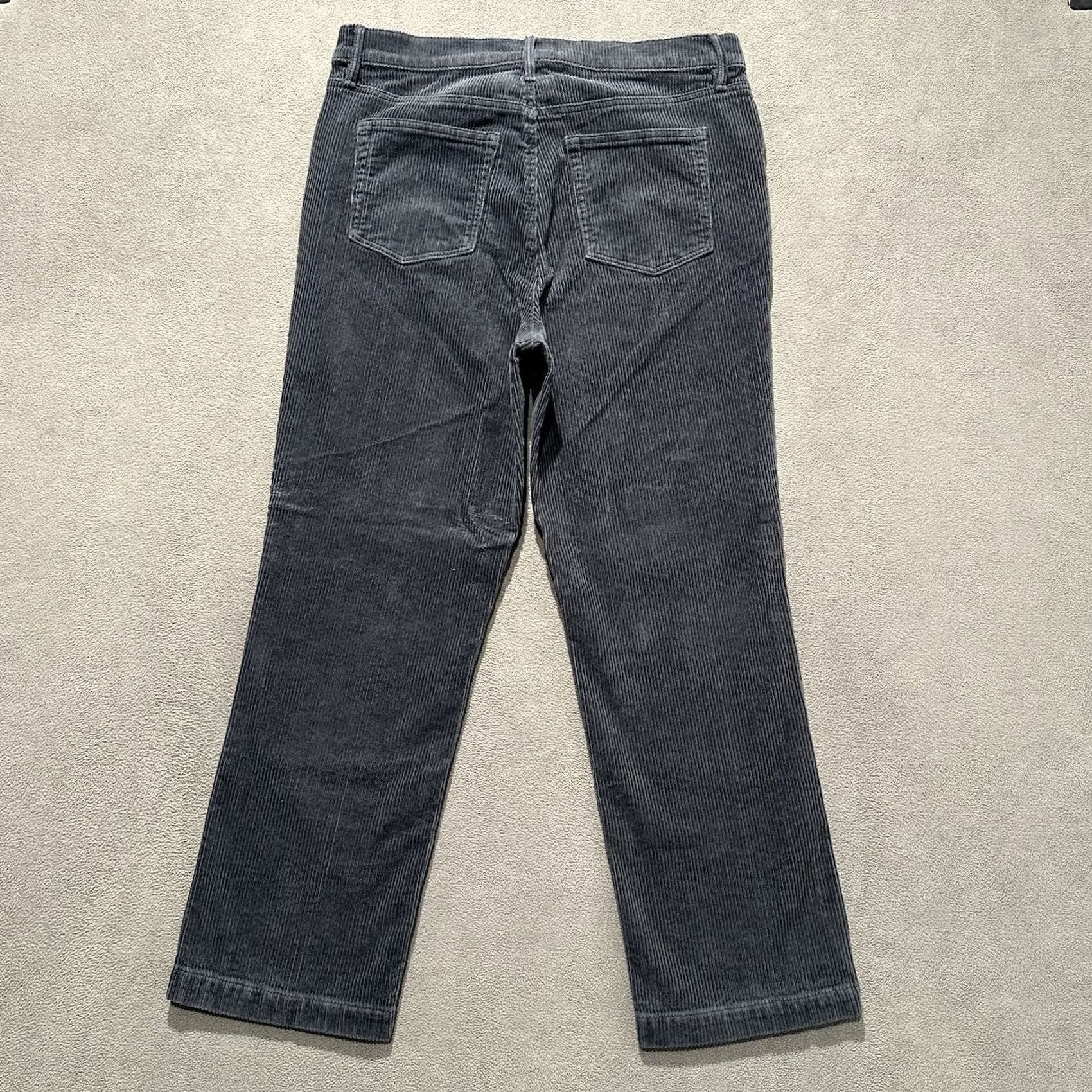 Loft Loft Pants Womens 30/10 Gray Wide Whale Corduroy Straight High Rise Casual Chino Size 32" / US 10 / IT 46 - 2 Thumbnail