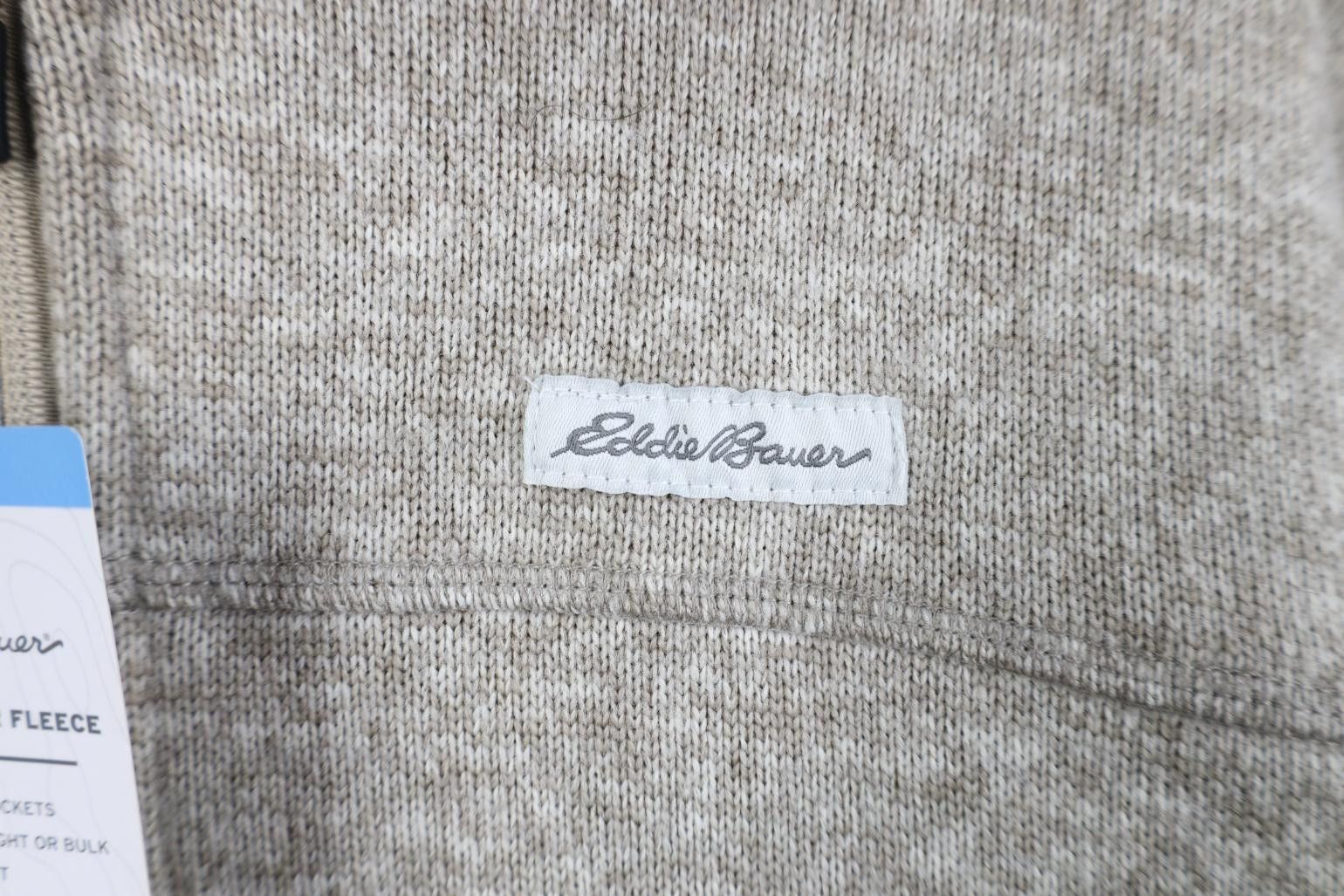 Eddie Bauer Deadstock Y2K Eddie Bauer Fleece Knit 1/4 Zip Sweater Beige Size US L / EU 52-54 / 3 - 5 Thumbnail