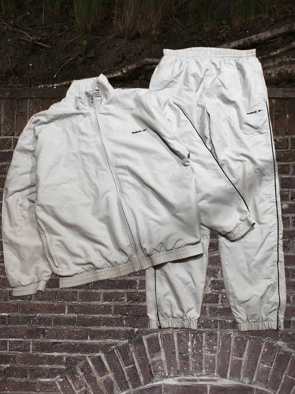 Reebok Vintage Reebok Nylon Track Suit Drill Y2K 90s Size US 30 / EU 46 - 1 Thumbnail