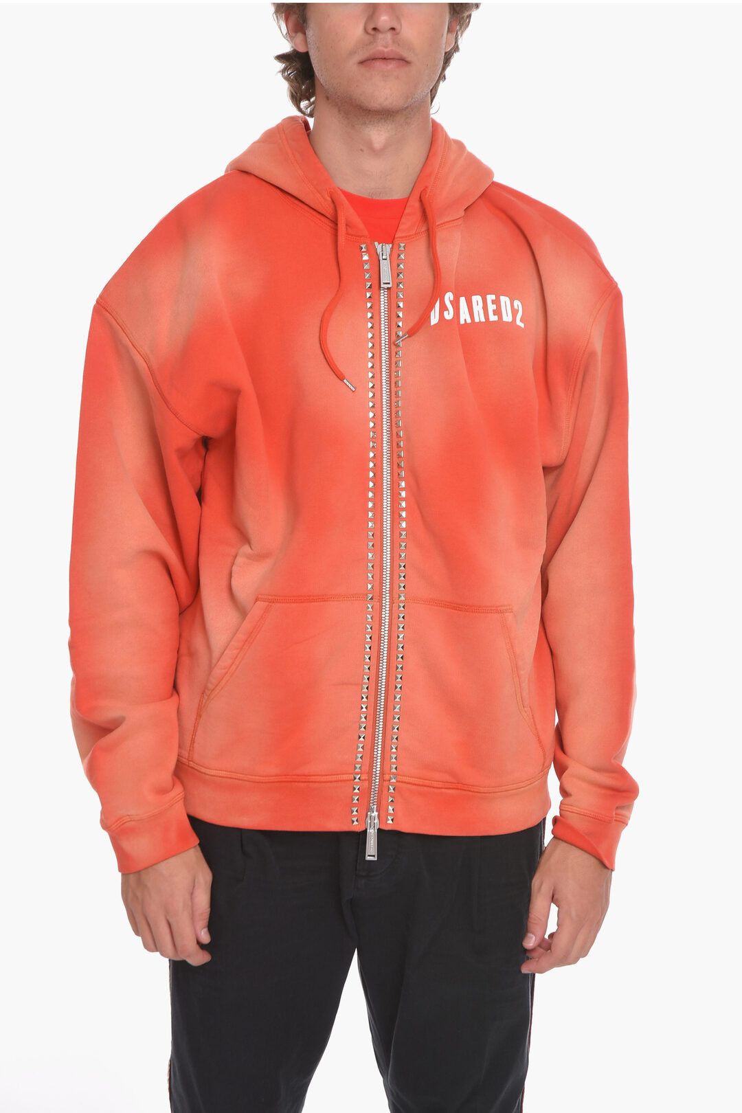 og1mm0424 Vintage Hoodie Sweatshirt in Orange