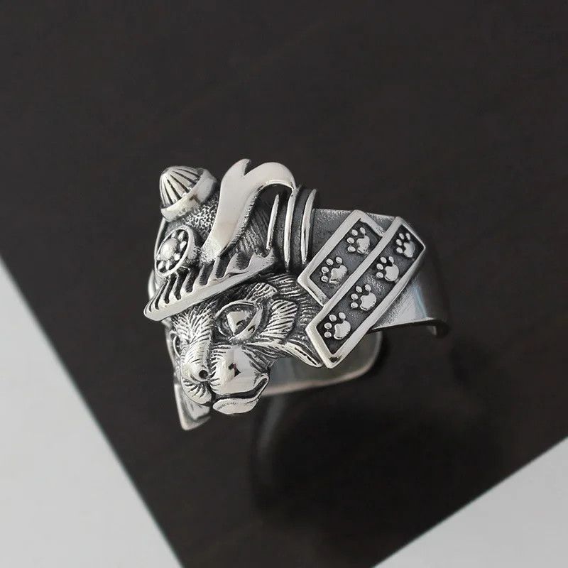 Other Retro Samurai Cat Ring Size ONE SIZE - 3 Thumbnail