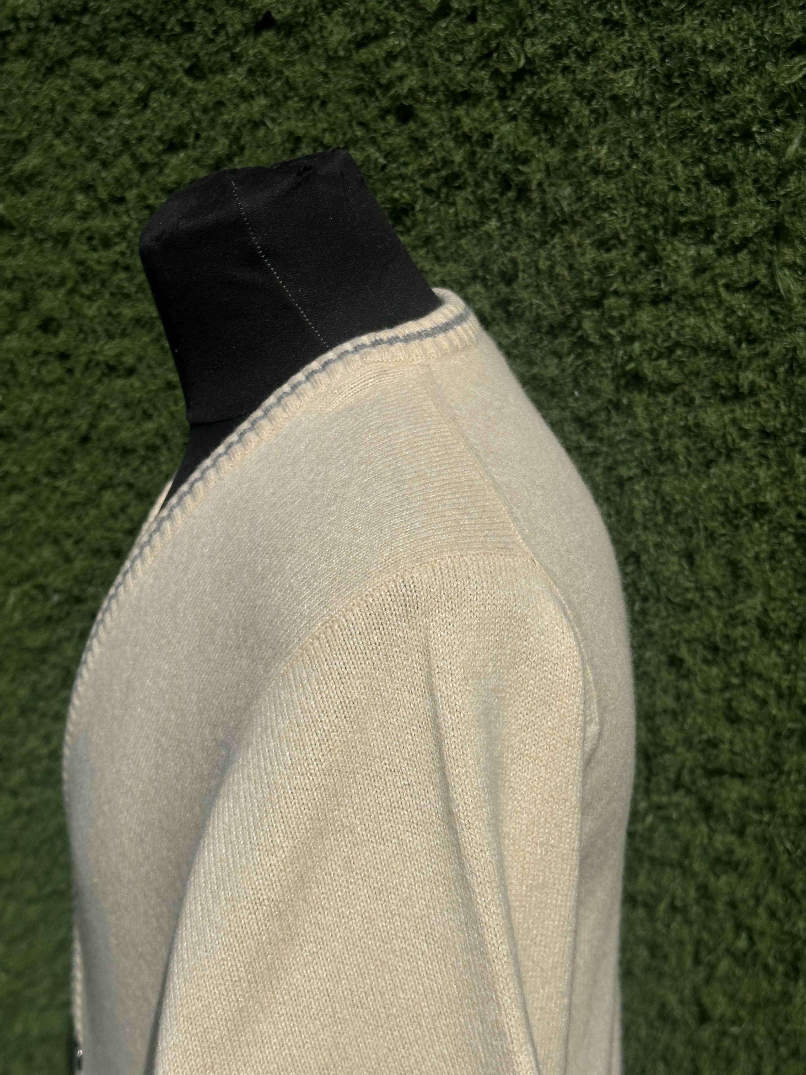 Loro Piana Knit Loro Piana 100% Cashmere Contrast Trim Cardigan 50 IT Size US M / EU 48-50 / 2 - 10 Thumbnail