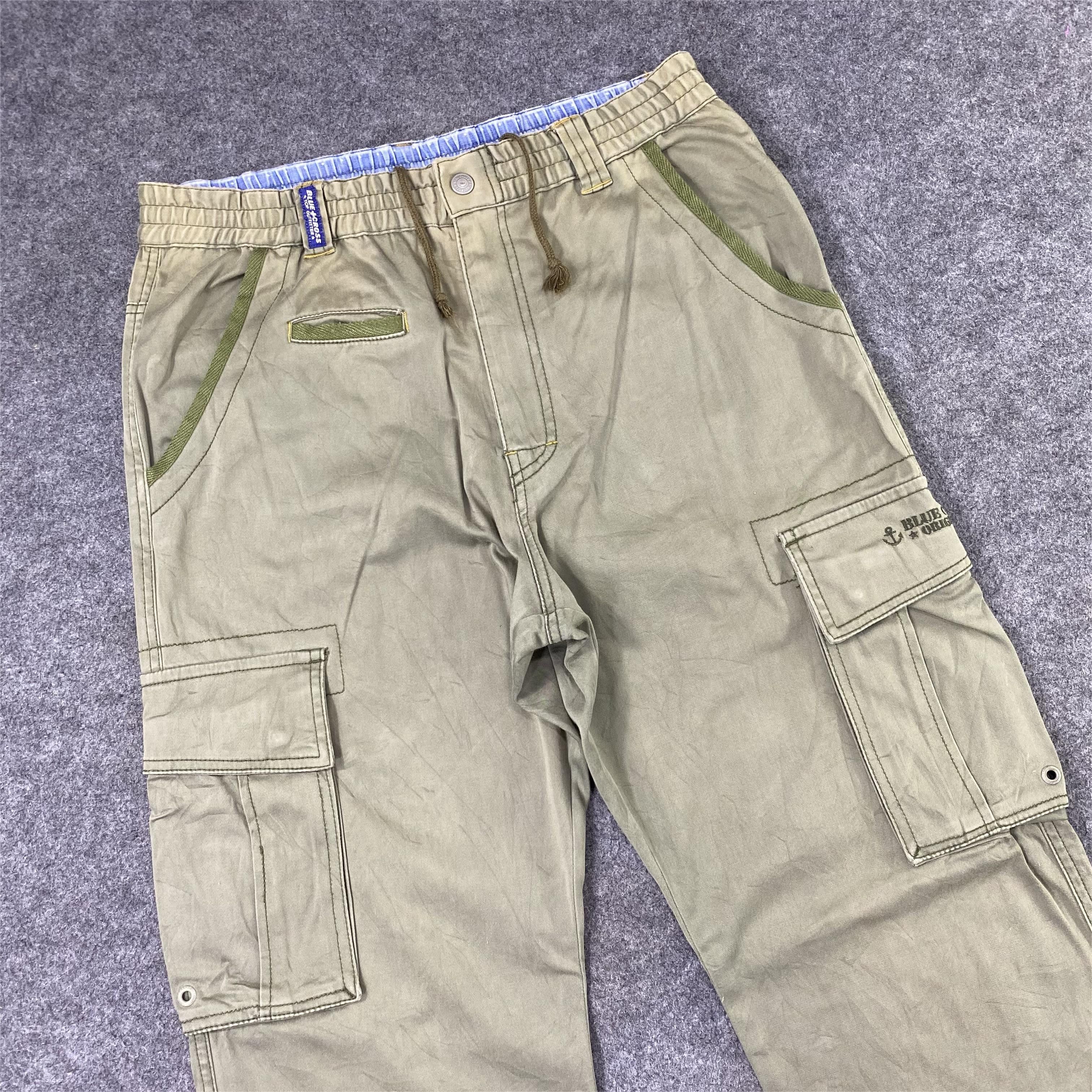 Japanese Brand × Vintage BLUE CROSS FADED GREEN CARGO PANTS -C026 Size US 32 / EU 48 - 4 Thumbnail