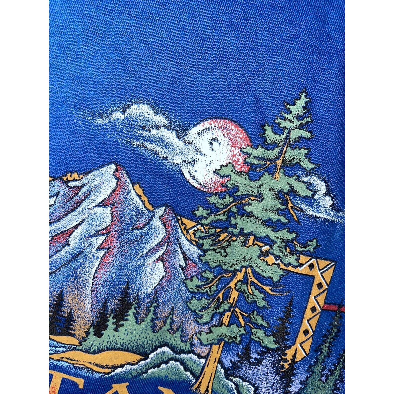 Jerzees Vintage Montana Shirt Big Sky Country Blue Tee VTG 90s Large Size US L / EU 52-54 / 3 - 4 Thumbnail
