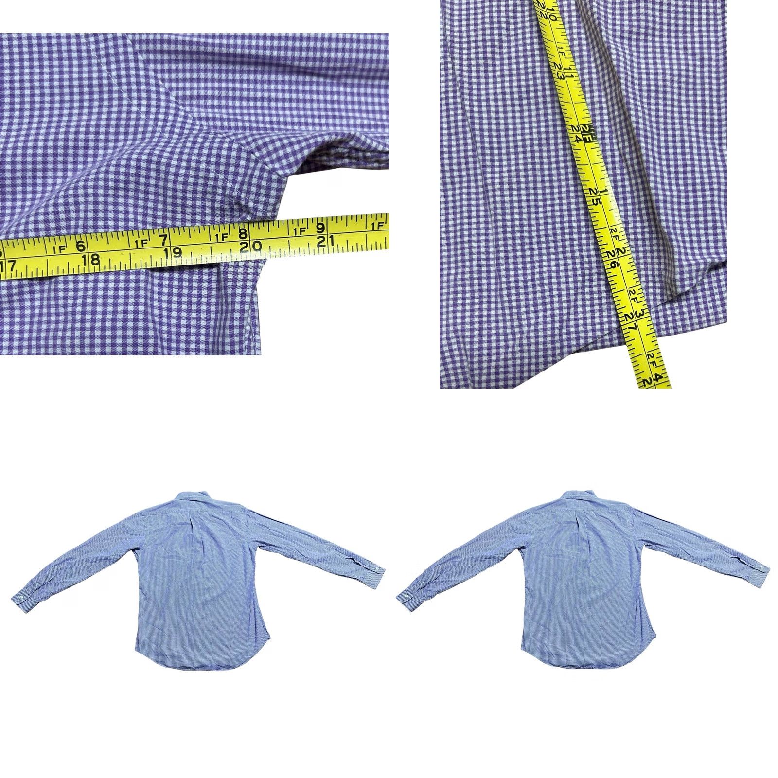 Ralph Lauren Ralph Lauren Purple & White Plaid Button-Down Long Sleeve Shirt Men's Small Size US S / EU 44-46 / 1 - 8 Thumbnail