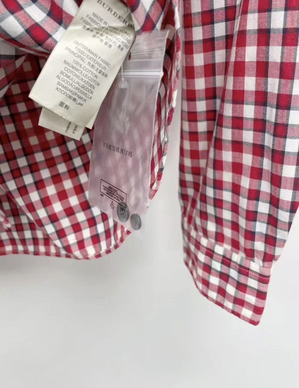 Burberry BURBERRY 100% Cotton Embroidered Long Sleeve Shirt J30 Size US XXL / EU 58 / 5 - 6 Thumbnail